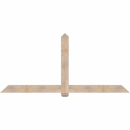 Ekena Millwork Eugene Smooth Timber Gable Bracket, Douglas Fir, 96"W x 44"H x 3 1/2"D x 5 1/2"F, 11/12 Pitch GBW096X44X0406EUG00SDF